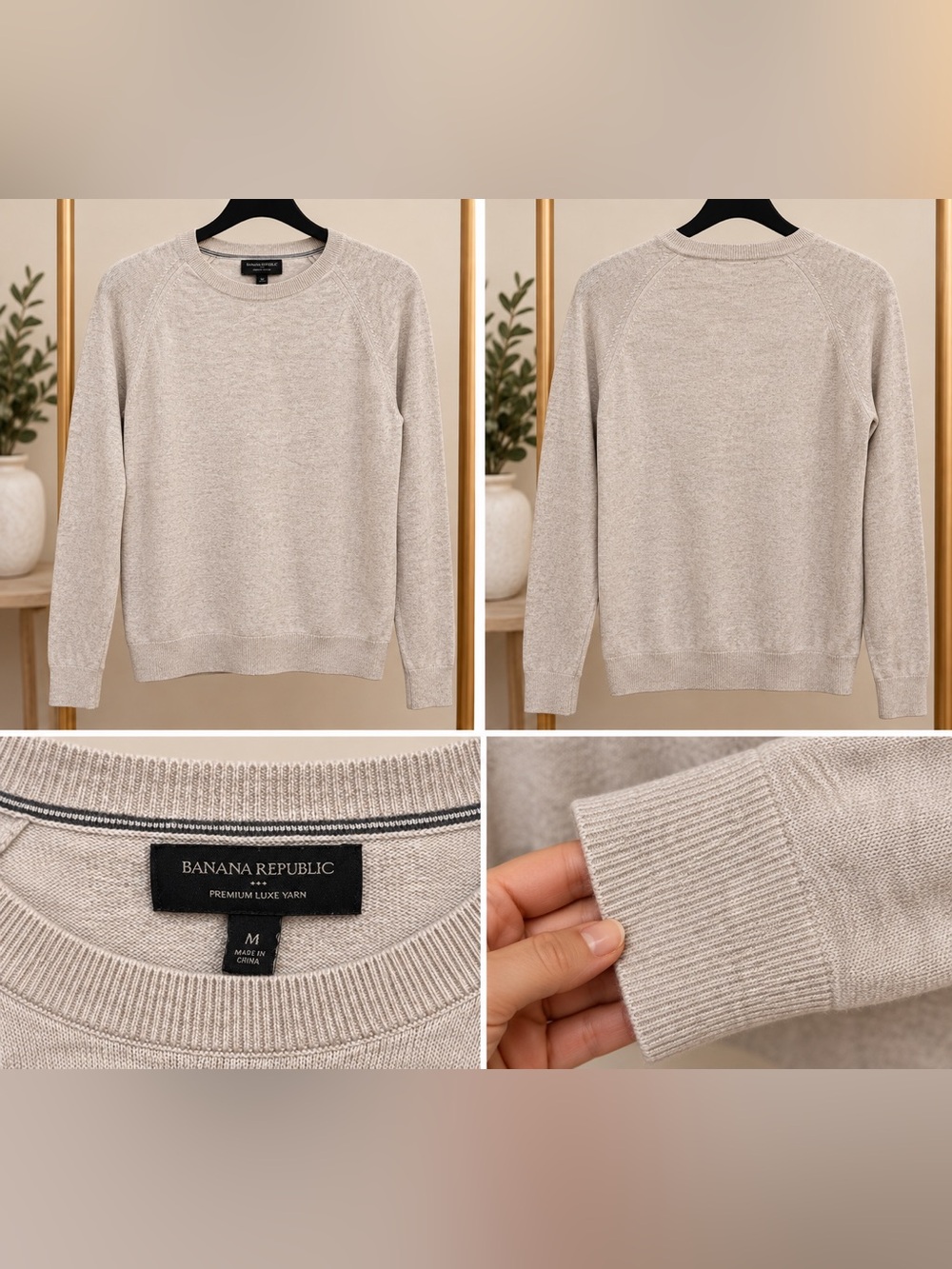 Banana Republic Premium Luxe Yarn Silk Cashmere Blend Sweater M